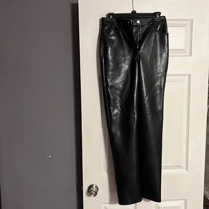 COPY - Aritzia Wilfred leather straight pants. Size 4